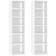 vidaXL 808486 White Shoe Rack 27.5x102cm 2pcs