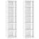 vidaXL 808500 High Gloss White Shoe Rack 27.5x102cm 2pcs