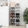 vidaXL 808500 High Gloss White Shoe Rack 27.5x102cm 2pcs