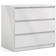Tvilum Naia White High Gloss Chest of Drawer 77x70.1cm