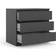 Tvilum Naia Matt Black Kommode 76.8x70.1cm