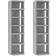 vidaXL 808494 Concrete Grey Shoe Rack 27.5x102cm 2pcs