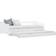 vidaXL Pull Out White Sofa 205cm 3 Seater