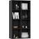vidaXL Wood Black Book Shelf 130cm