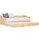 vidaXL Pull Out Brown Soffa 205cm 3-sits