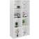 vidaXL Wood High Gloss White Bokhylle 130cm