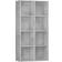 vidaXL Wood Concrete Gray Book Shelf 130cm