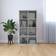 vidaXL Wood Concrete Gray Book Shelf 130cm