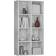 vidaXL Wood Concrete Gray Book Shelf 130cm