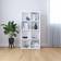 vidaXL Wood White Book Shelf 130cm
