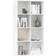 vidaXL Wood White Book Shelf 130cm