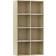 vidaXL Wood White and Oak Book Shelf 130cm