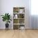 vidaXL Wood White and Oak Book Shelf 130cm