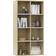 vidaXL Wood White and Oak Book Shelf 130cm