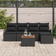 vidaXL Garden Set 6 Pcs Black Large Poly Rattan Steel Modular Sofa