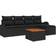 vidaXL Have Sofa Sæt 6 Pcs Sort Poly Rattan Modulsofa