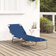 vidaXL Folding Sun Lounger Portable Blue 600D