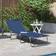 vidaXL Folding Sun Lounger Portable Blue 600D