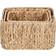 Beliani Set of 3 Water Hyacinth Baskets Light Basket