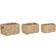 Beliani Set of 3 Water Hyacinth Baskets Light Basket