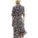 H&M Tie Belt Shirt Dress - Cream/Zebra Print