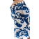 H&M Off The Shoulder Dress - White/Blue Patterned