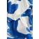 H&M Off The Shoulder Dress - White/Blue Patterned