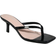 Shein Women's Square Toe Kitten Heel Strappy Thong Glossy Patent Black Sandals -Plus Size Comfort, Chic, Spring Shoes Spring Break Easter Mother's Day Present