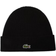 Lacoste Rib Knit Carded Wool Beanie - Noir