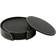 Ørskov Round Black Glasbrik 11cm 6stk