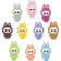 Shein 5/10pcs Random Rabbit Series PVC Decorative Buttons, Cartoon Shoe Charms Soft Rubber Shoe Clips DIY Accessories