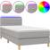 vidaXL LED Box Spring Light Gray Ramsäng 80x200cm