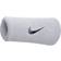 Nike Swoosh Doublewide Wristband 2-pack - White/Obsidian