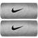 Nike Swoosh Doublewide Wristband 2-pack - Matte Silver/Black