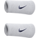 Nike Swoosh Doublewide Wristband 2-pack - White/Obsidian