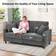 17 Stories Corduroy Grey Sofa 452.1cm 2 Seater