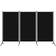 vidaXL 3 Panels Black Rumsavdelare 260x180cm 3st