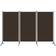 vidaXL 3 Panels Brown Rumsavdelare 260x180cm 3st