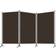 vidaXL 3 Panels Brown Room Divider 260x180cm 3pcs