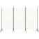 vidaXL 3 Panels White Rumdeler 260x180cm 3stk