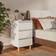vidaXL Solid Wood White Bedside Table 35x40cm