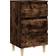 vidaXL Solid Wood Smoked Oak Nachttisch 35x40cm