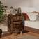 vidaXL Solid Wood Smoked Oak Nachttisch 35x40cm