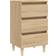 vidaXL Solid Wood Smoked Oak Nattbord 35x40cm