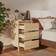vidaXL Solid Wood Smoked Oak Nattbord 35x40cm