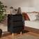 vidaXL Solid Wood Black Nachttisch 35x40cm