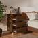 vidaXL Solid Wood Brown Oak Nachttisch 35x40cm