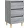 vidaXL Solid Wood Sonoma Grey Nattbord 35x40cm