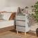 vidaXL Solid Wood Sonoma Grey Nattbord 35x40cm
