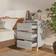 vidaXL Solid Wood Sonoma Grey Nattbord 35x40cm